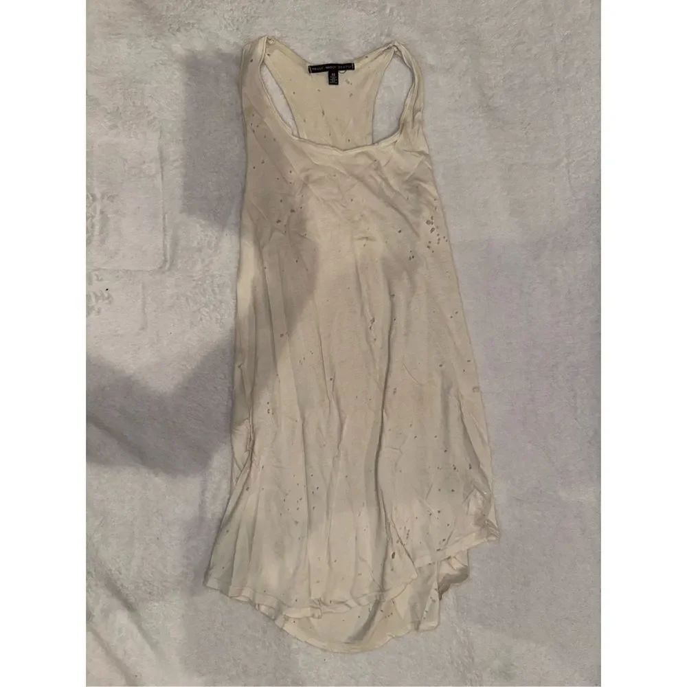 Women’s cream tank top with holes (that’s the design) TRULY MADLY DEEPLY size XS